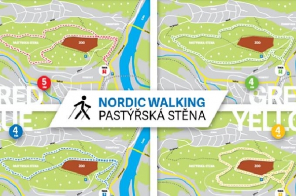 Nordic walkingové trasy na Pastýřské stěně
